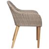 Garden Chairs with Cushions 2 Pcs Brown Poly Rattan