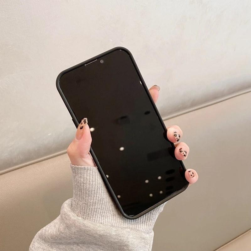 Luxusní měkké silikonové pouzdro na telefon s logem pro iPhone 14 13 12 11 Pro Max X XR XS Max 7 8 Plus SE 2 Kontrastní kryt Candy Color