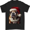26 Natal Bulldog Britânico Union Jack Cão de Natal Camiseta Masculina 100% Algodão Camiseta Unissex