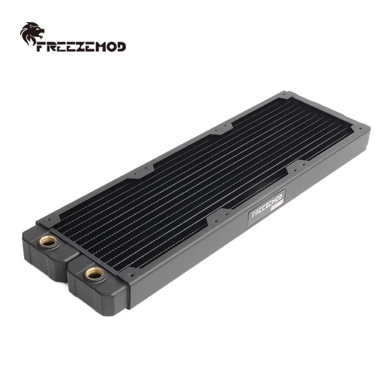 FREEZEMOD G1/4'' 29mm Thick Copper Radiator 120/240/360/480mm PC Water Cooling Rad. Row Heat Sink Cooler for 120mm Fan