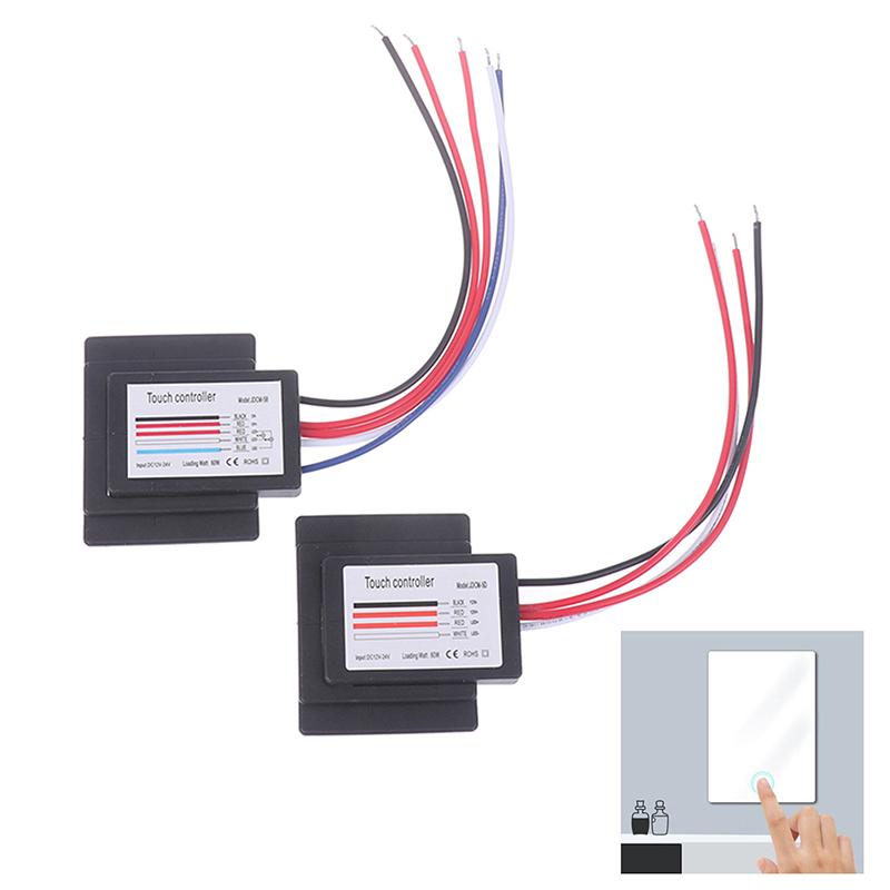 1 Stück LED Ein/Aus Dimmer Einzelner Dual CCT Farbstreifenlicht-Controller Badezimmerspiegel Lampe Eingebauter Touch-Sensor Schalter
