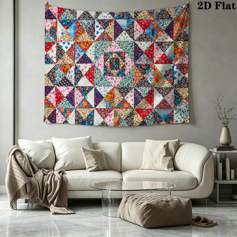 Retro Geometric Pattern Home Decor Tapestry, Wall Hanging, Decorative RV Wall Cloth.MGT0918136