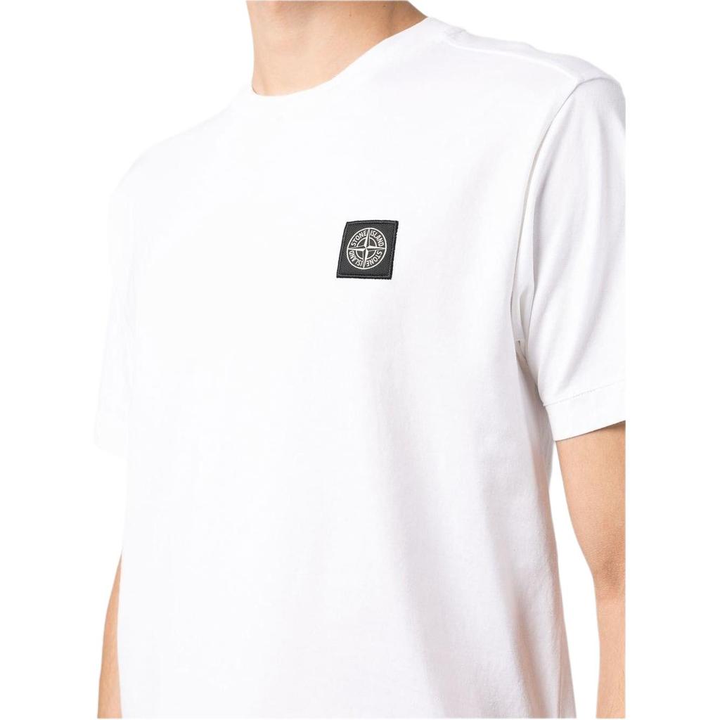 STONE ISLAND Compass Patch Logo Short-Sleeve T-Shirt White Men Tops 101524113-A0001