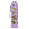 1PC Reptile Lizard Group Animal Print 750ml Color Plastic Sports Water Bottle Leakproof Flip Straw Lid Suitable for Sports Office Home Use