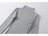 Autumn Winter Brushed Half-High Collar Slimming Pullover Long Sleeve Top 2025