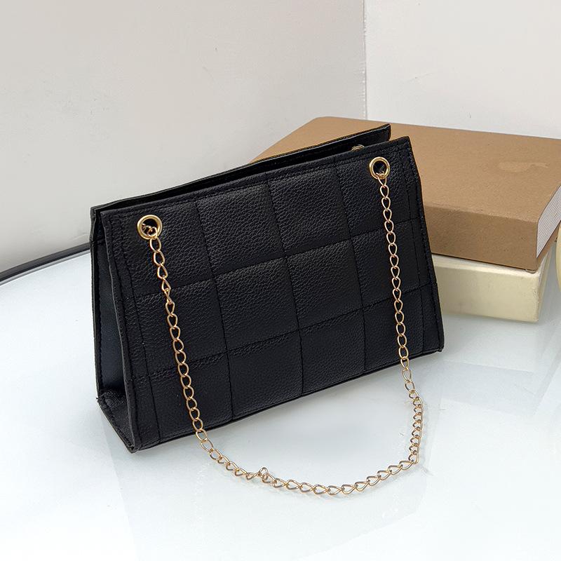 Embroidered Checkered Pillow Bag New Summer Bag for Women Korean Women's Shoulder Bag