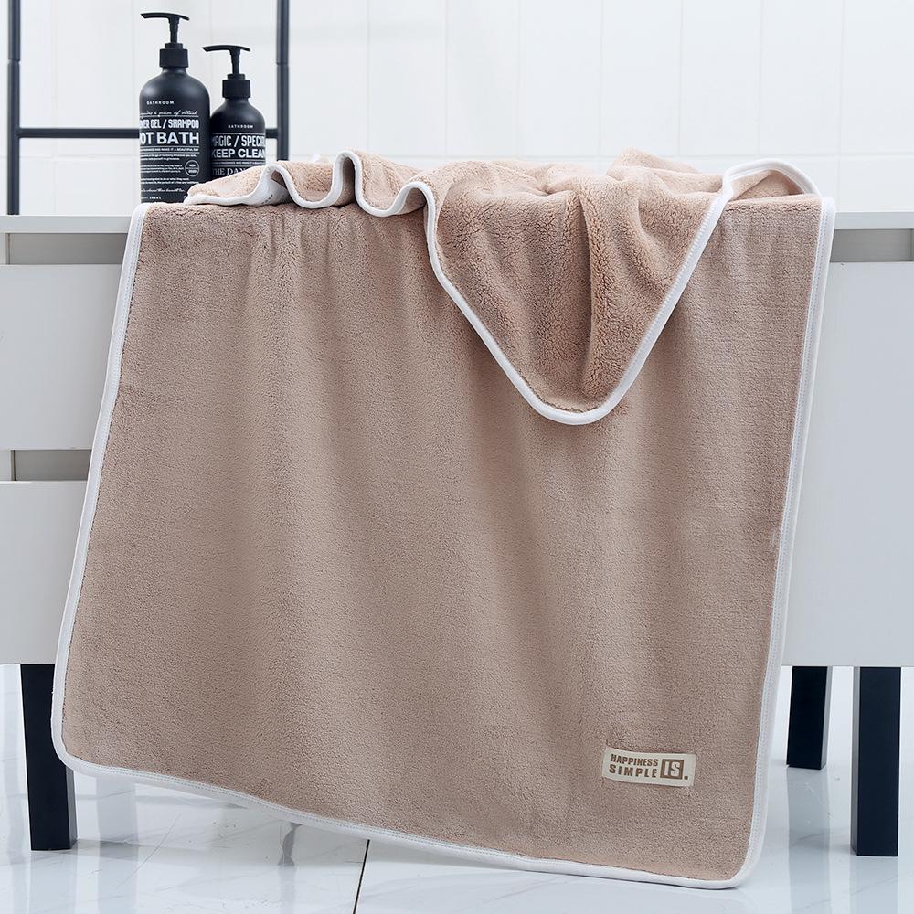 Super Thick 530g Coral Fleece Bath Towel - Large, Quick-Dry, Absorbent for Women & Adults