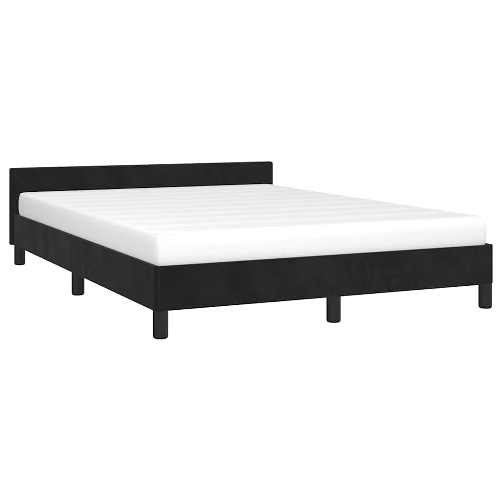Vidaxl Struttura Letto Senza Materasso, Nera, 140X200 Cm, Velluto