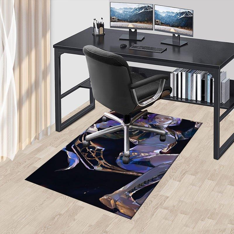 

Fantasy Warrior Armor Set: Purple and Gold Edition Offic Chair Mat, K-pop Theme Carpet, Non-slip, Soft and Durable Leisure Rug for Interior 60cm by 90cm
