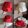 Fisherman Bowknot Cap Solid Color Bucket Hat Sun Protection Breathable Gift