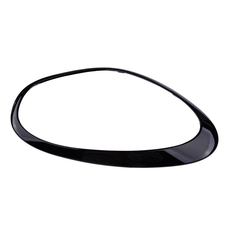 51139801574 Krycí kroužek pravého světlometu vozu, ozdobný rámeček, vhodný pro MINI Cooper R60 Countryman 2011-2016, lesklý černý plast