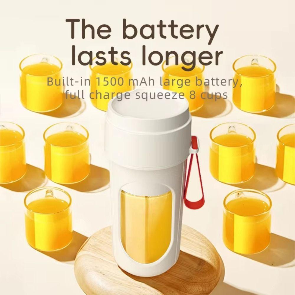 with Straw Automatic Juicing Cup Hanging Lanyard Personal Juicer Bottle Portable Blender  Smoothies