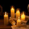 LED Flammenlose Kerzen Licht Simulation Acryl Kerze Hochzeit Romantische Kerze Lampe mit Batterie Party Weihnachten Home Decor