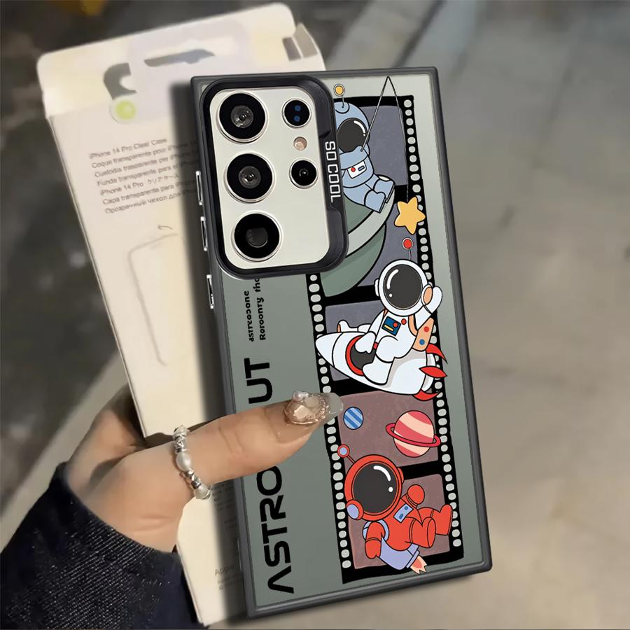 Case for Samsung Galaxy S25 S25Edge S22 S21 S20 Plus S23 Ultra S24 FE S23 Note 20 Ultra Phone Cover Anime Astronaut
