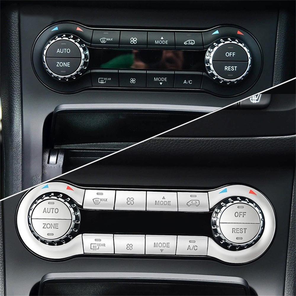 Silver AC Air Condition Button Trim For Mercedes-Benz AMG A35 CLA45 GLA45