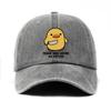Yellow Duck Letter Printed Baseball Hat for Unisex and Women Adjustable for Travel Sunscreen LightweightBreathable Comfortable