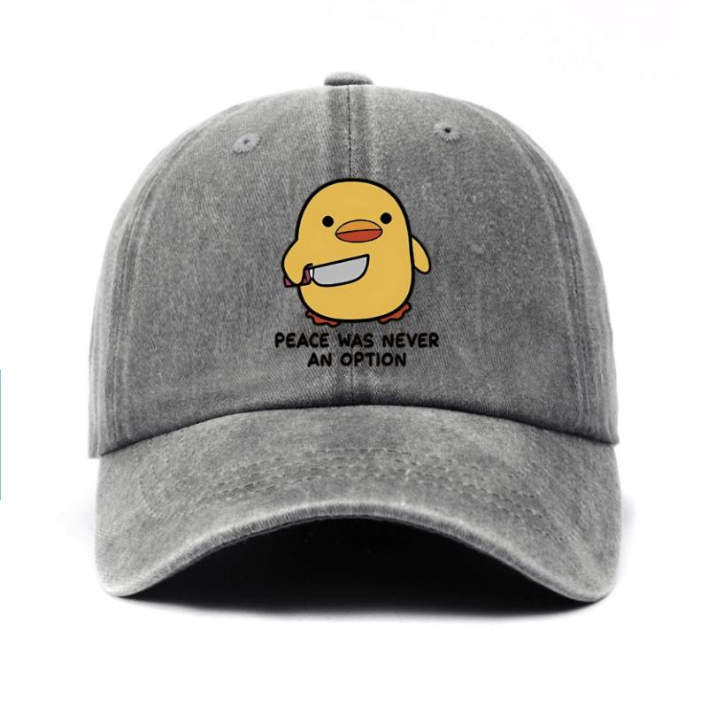 Yellow Duck Letter Printed Baseball Hat for Unisex and Women Adjustable for Travel Sunscreen LightweightBreathable Comfortable