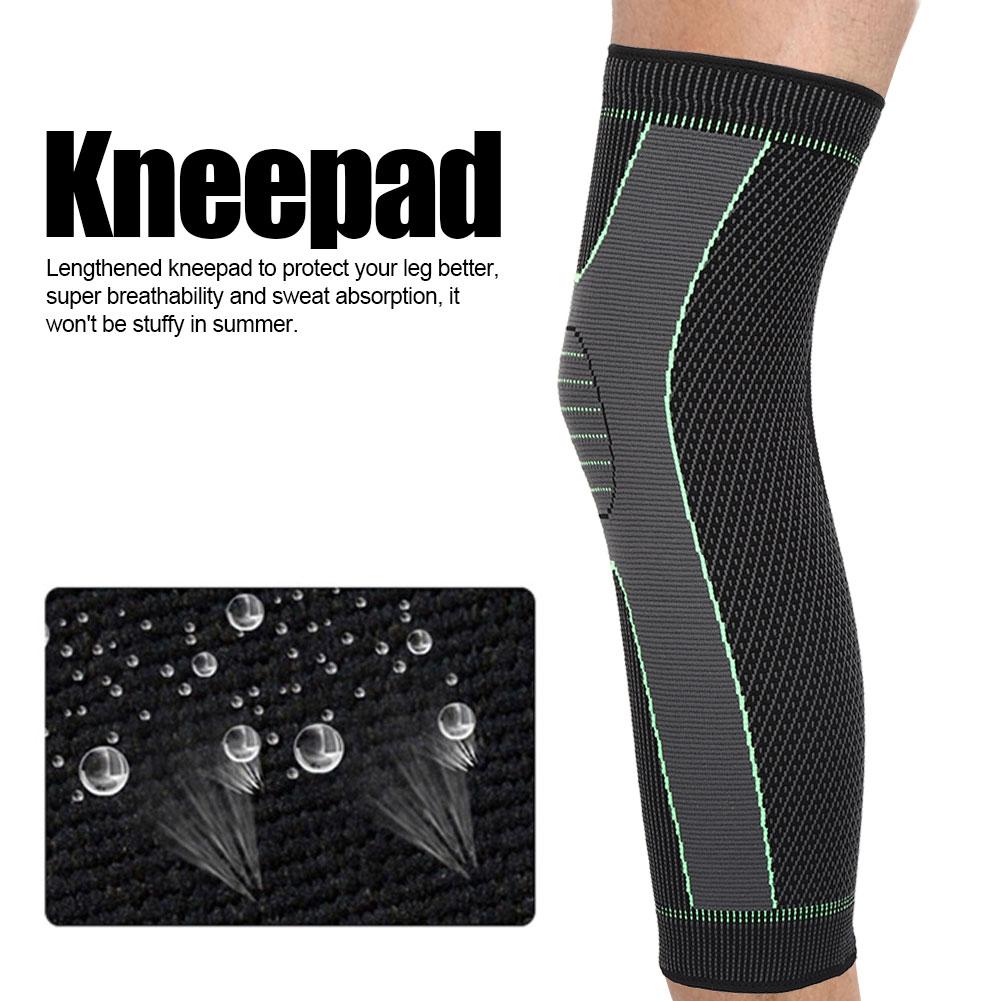 Compression Kneepad Lengthened Sport Leg Protector Sleeve Breathable High Elastic for Outdoor
