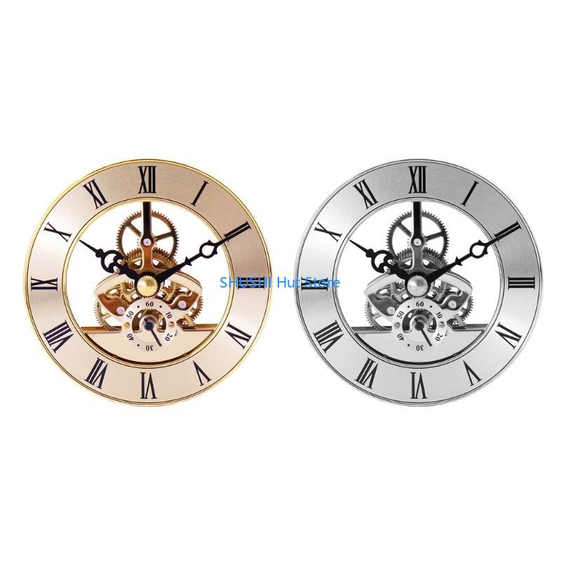 Stylish 4.96in Round Clock Insert Wall Decors Items Exquisite Workmanship D57B