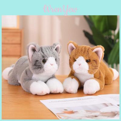 Fluffy Pomeranian Plush Toy Cat Doll Car Ornament Cute Kitten Pillow Pacifying Doll