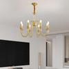 Luxury All-Copper French Chandelier: Retro Candle Pendant for Living Room, Dining Room, or Master Bedroom