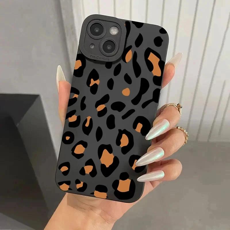 Leopard Design Stylish Pink Pattern Phone Case For iPhone 15 14 13 12 11 Pro Max Mini XS XR X 7 8 15 Plus SE 2022 Soft Cover