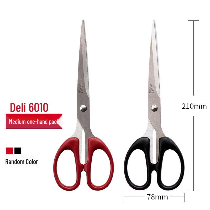 Deli 6010 Stainless Steel Craft and Office Scissors: Safe, Sharp Cutting for Home, Sewing, and Paper