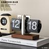 Retro Luxury Flip Desk Clock Mechanical Table Timepiece Creative Digital Display for Living Room Decorative Mantel Clock