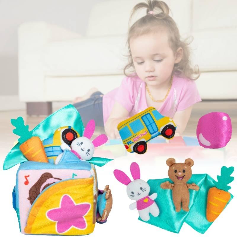 Delightful Ms. Rachel Surprise Learning Box Plush Toy With Adorable Rabbit Design