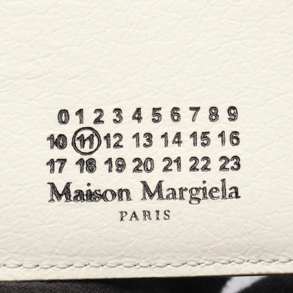 Used Maison Margiela 11 4-stitch Numbering Tri-fold Wallet S56UI0150 Leather White Used Women