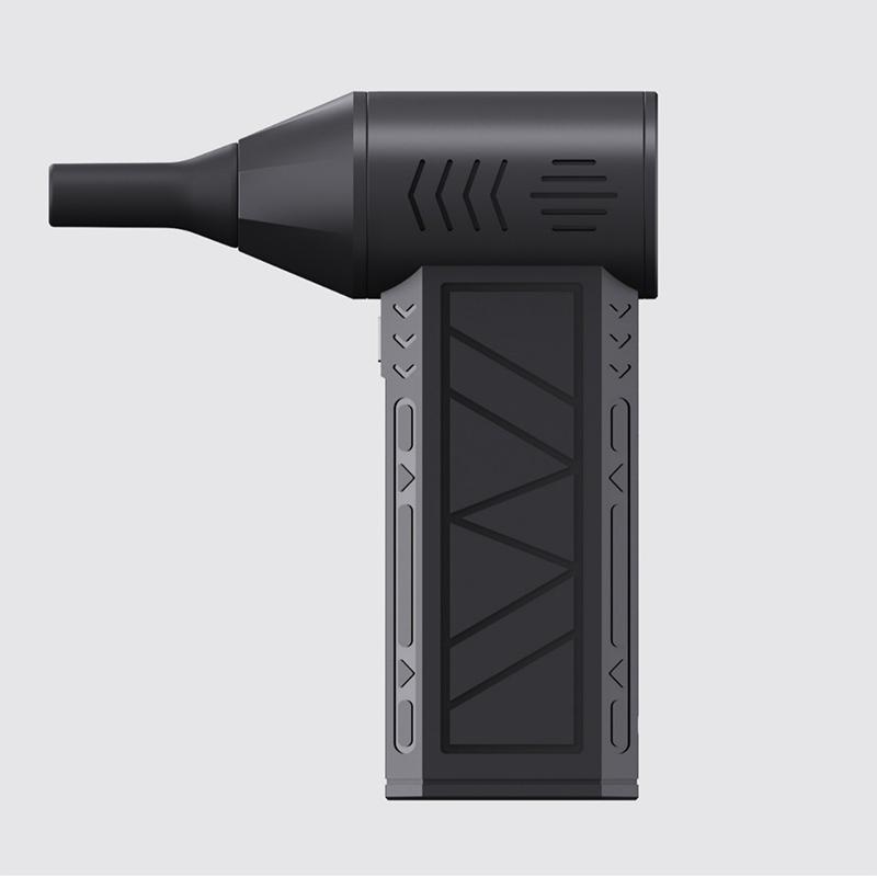 Hair Dryer Shaped Mini Fan Black Rechargeable Handheld Summer Cooling Fan