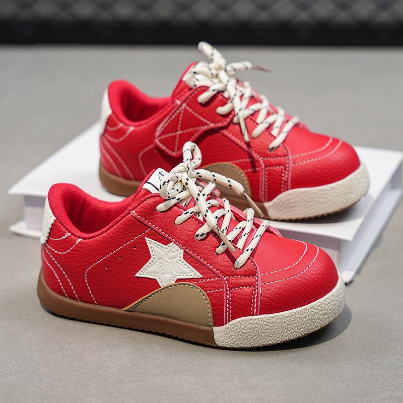 Girls Spring Autumn Star Sneakers Medium Big Kids Soft Sole Non Slip Casual Running Shoes For Daily Wear And Active Play