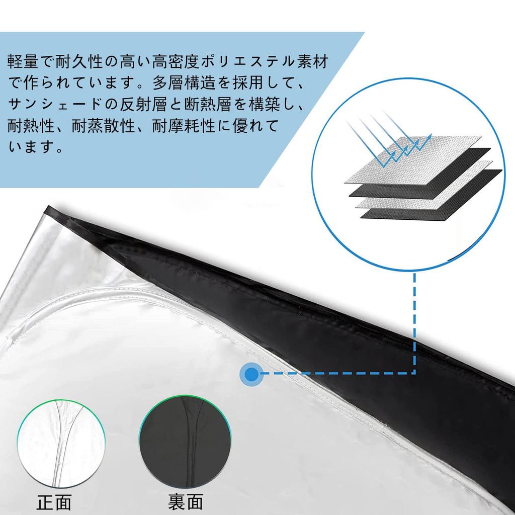 YHJKOPO Car Sunshade for Honda Series UV Car Custom Parts Windshield, N-VAN JJ1/JJ2 (2018/07/01~), Protection, Foldable, Accessories,