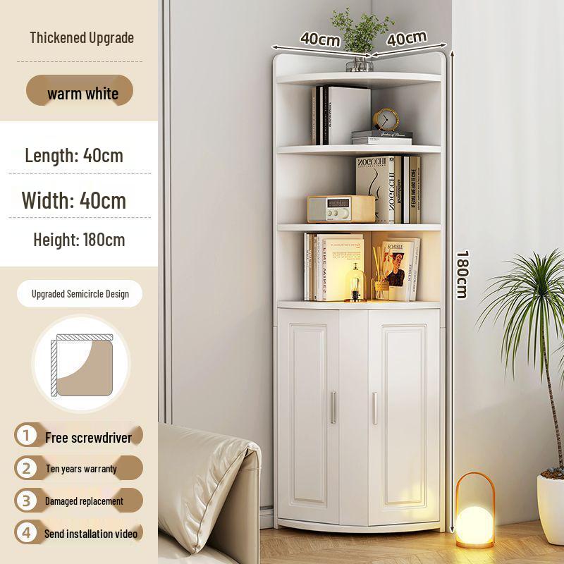 Triangular Corner Shelf Cabinet: Simple Storage for Bedroom and Living Room