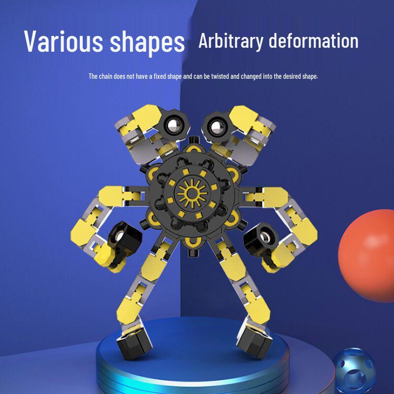 Children's Deformable Robot Spinner Toy for Boys - Finger Rotation Decompression Gift