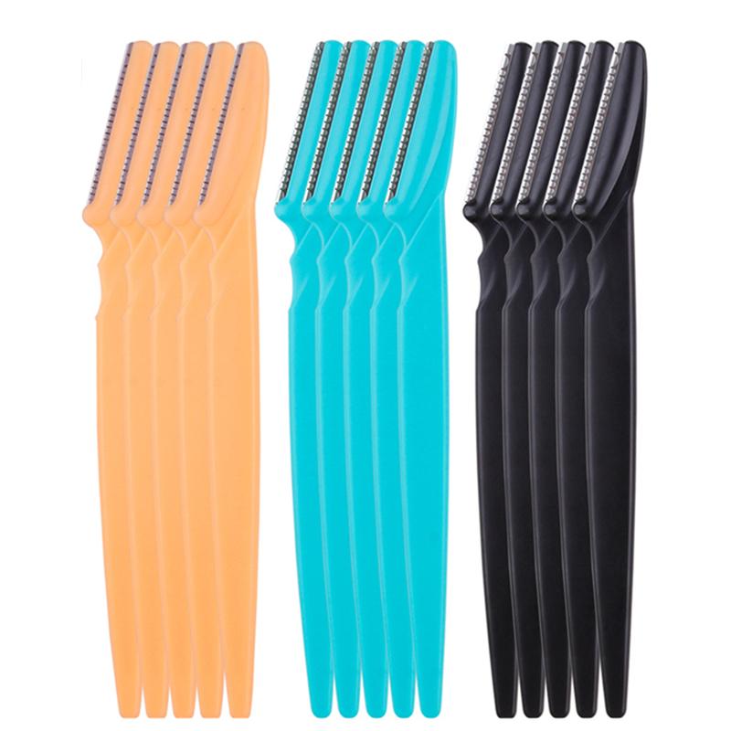 5/10/15Pcs Eyebrow Trimmer Safe Razor Face Body Hair Removal Shaver Blades Woman Eyebrows Shaping Knife Makeup Tools