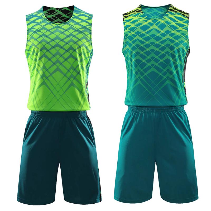 Men Reversible Basketball Set Sports Clothes Double-side Basketball Jerseys Kids Basketball Jerseys Sets Children Training Suits XXS