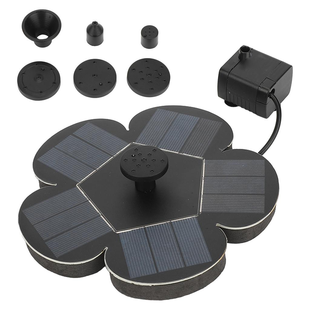Solar Fountain Solar Powered Plum Blossom Style Fast Start Up Easy Installation Widely Used Stable Solar Water Fountain