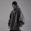 Embroidery Turtleneck Sweatshirt for Men  Ninja Hoodies Autumn Hip Hop Fleece Pocket Streetwear Oversized Hoody