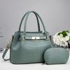 Two-piece Set, Mother and Child Bag, Crocodile Pattern Large-capacity Handbag, Casual and Fashionable Versatile Single Shoulder Messenger Bag Handbag