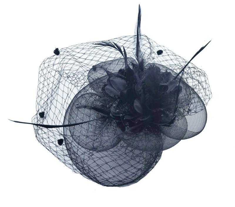 Flower wedding party hairbands head jewelry Bridal headdress accessories woman small hat feather headband evening stage veil