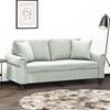 VidaXL 2-seater Sofa with Light Grey Pillows 140 Cm Velvet, Sofa, Upholstered Sofa, Living Room Seat, Loveseat, Sofa 3200945