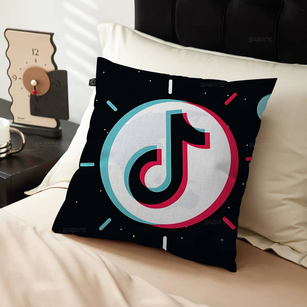 T-TikToks Logo Pillow Anime Pillow Sofa Bed Head Pillow Cover Cushion Cover 45x45 Cm Fashion