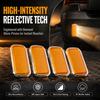 4PCS ABS Reflective Sticker Red/Yellow Warning Marker  for Motorcycle Visibility Improvement