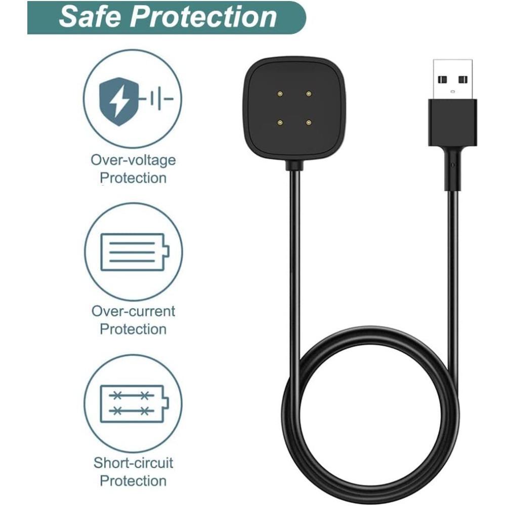 2pcs Wireless Charger For Fitbit Sense 1 2 /Versa 3 4 USB Fast Charging Dock US
