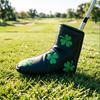 Yousheng Kunstleder Golfschläger-Kopfhaube, Stickerei Kleeblatt Golf-Putter-Abdeckung, Universelle Golfschläger-Schutzhülle, Golfschläger