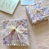 Lila Florales Seidenpapier & Band Geschenkverpackungsset
