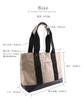 Lizdays Large A4 Tote Bag with Zipper and Dividers for Commuting and Work Women's (Gray Beige)