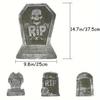 4 Pcs Realistic Halloween Tombstone Decorations Are Used for Haunted Houses Courtyards and Outdoor Halloween Parties.