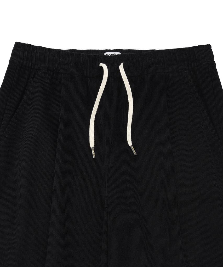 WACKY WILLY Corduroy Elastic Pants Black